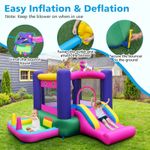 Inflatable Bouncy Castle With Slide Ball Pit Basketball Hoop Ring Toss