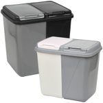 60/90L Double Kitchen Recycling Laundry Duo Bin Garbage Under Cabinet Trash Can