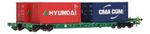 37-321A Bachmann OO Intermodal Bogie with 2 Pairs Of 20ft Containers(Pre-Owned)