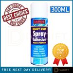 SPRAY ADHESIVE CONTACT GLUE 300ML STRONG TAPE FABRIC CARPET FOAM HEAVY DUTY