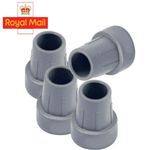 4 x 25mm (1") Zimmer NHS Rehab Walking Frame Rubber Ferrules Feet & Steel Washer