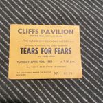 Tears For Fears  Concert Ticket Cliffs Pavillion April 12th 1983