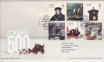 GB Stamps First Day Cover Royal Mail 500, coach, post box, packet boat SHS 2016