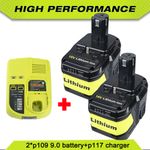 5Ah 8Ah 9AH Battery/p117B P108 18V One+ Plus For RY-OBI P108 Lithium RBL1810