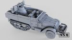 WWII M16 Quad HMG Halftrack - USA Army model  Resin 3d Printed