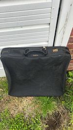 Kingfisher Vintage Soft Garment Suit Carrier Bag Black/Beige, Shoe Compartment