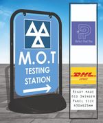 MOT Testing Station Pavement Sign A Board Garage Repairs Service ECO SWINGER