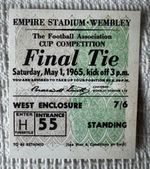 1965 FA Cup Final ticket Liverpool v Leeds repro