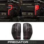 REAR TINTED LED TAIL LIGHTS SMOKED LAMPS ASSEMBLY BLACK FOR FORD RANGER T7 16-18