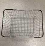 Metal Shopping Baskets with Black Handles Heavy Duty