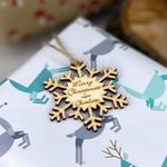 Personalised Wooden Christmas Gift Tags, Rustic Xmas Present Bespoke Name Labels