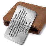Personalised When I Say I Love You More Metal Card Keepsake Wallet Insert Gift