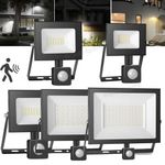 LED Floodlight With PIR Motion Sensor Outdoor Security Light Waterproof UK