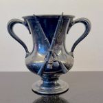 Antique 1907 Winchester Rifle Club Target Shooting Silver Plated Trophy Cup