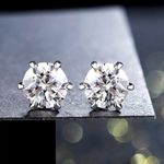 0.5ct Earrings White Gold Diamond Test Pass Lab-Created VVS1/D/Excellent