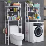 Over the Toilet Storage Shelf Unit Bathroom Above Washing Machine Organizer Rack