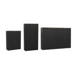 Vida Designs 2 3 4 Drawer Black Modern Shoe Cabinet Storage Shelf Hallway