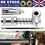 Slotted Right Angle 90 Degree Grease Gun Coupler 1/8Inch NPT Threads w/ 12" Hose