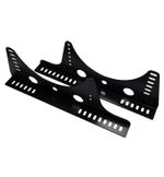Mild Steel 180mm Seat Side Mounts/Brackets Race Bucket Universal OMP Pair Black