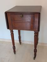 Antique Drop Leaf Side Table – Pembroke Table– Turned Legs – Folding Leaves