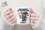 Personalised Rude Novelty Miss Where's My Vape Coffee, Mug and Coaster. ANYNAME
