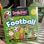 BrainBox Football Educational Travel Game, Sports Theme, Ages 8+, 1+ Players