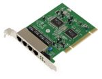 PCI LAN Switch Card 10 100 Ethernet Network 4 Ports - REALTEK RTL8111C