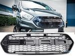 Gloss Grill For 2018-2023 Ford Transit Custom Grille Raptor Style Upgrade Mesh