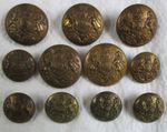 Set of 11x British Army: General Service Brass Buttons (WW1-WW2, Firmin Make)