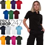 Ladies Polo T Shirt Loose Fit Size 6 to 32 - WOMENS UNISEX CLASSIC CASUAL TOPS