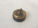 Antique Brass & Ceramic Light Switch Old Dolly Toggle Vintage Art Deco