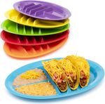 9PCS Taco Holder Side Dish & Taco Stand Dinner Plate Taco Tuesday Fiesta Party