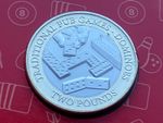 2023 JERSEY TRADITIONAL PUB GAMES - DOMINOES - 2 TWO POUND COIN BU UNC