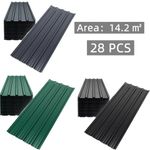 28 x Metal Roofing Sheets & Panels 14.2m² Galvanized Garage Carport Shed 110*46