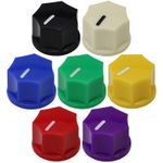Small 7-Sided Guitar / Pedal / Instrument Retro Control Knob - 6.4mm Round Hole