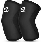 AQF Knee Sleeve 7mm Neoprene Compression Braces Gym Weightlifting Powerlifting