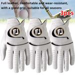 3 Pack Footjoy StaSof Men's Leather Golf Glove Worn on Left Hand Sta Sof White