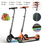 Kids Electric Scooter 150W for Ages 6+ Kick E-Scooter 3 Speeds LED Display Light