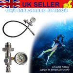 DIVING BOTTLE FITTING GAUGE AIR GUN RIFLE TANK FILL HOSE VALVE WHIP PCP CONNECT