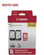 Canon PG-575 / CL-576 Genuine Ink Cartridges, Pack of 2 (1 x Black, 1 x Colour),