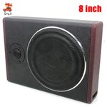 8'' Car Underseat Slim Amplifier Subwoofer Audio Amp Sub Bass Box Speaker 600W
