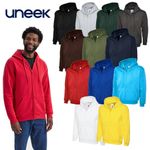 Uneek Full Zip Heavyweight Hoodie 50/50 Cotton Poly XS–3XL Workwear Clubs