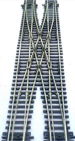 Peco OO medium scissor crossover insulfrog set up for DCC