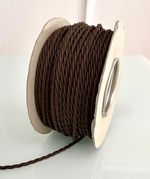 UK made 3-core 0.5 sq mm twisted braided electric cable flex lighting per metre