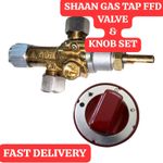 SHAAN Gas Tap FFD Valve & Knob Set for Tandoori Clay Oven High Quality