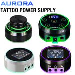 Aurora 2 Tattoo Power Supply for Coil & Rotary Tattoo Machine Pen Battery Aurora