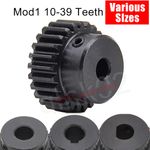 Mod1 Steel Pinion Gear Spur Gears 10-39 Teeth 4-20mm Bore With Screw Hardened