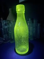 Antique Tennants Brothers Ltd Sheffield Beer Brewery UV Reactive Glowing Bottle