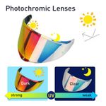 Photochromic Visor Fits For AGV K6 K6S Motorcycle Helmet PC Lens Glass Shield