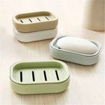 Simple Soap Dish, Drain Soap Tray, Plastic Rectangular Soap Holder